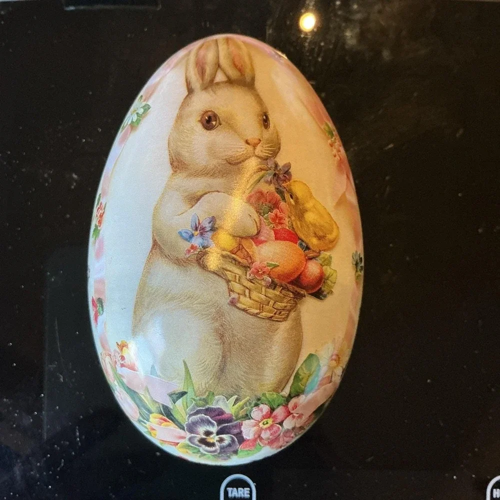 Vintage Easter Thomas L. Cathey Collection Metal Tin Egg - 1980s 2‎ Avail.